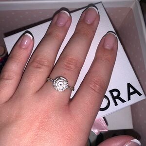 Pandora Silver Halo Ring